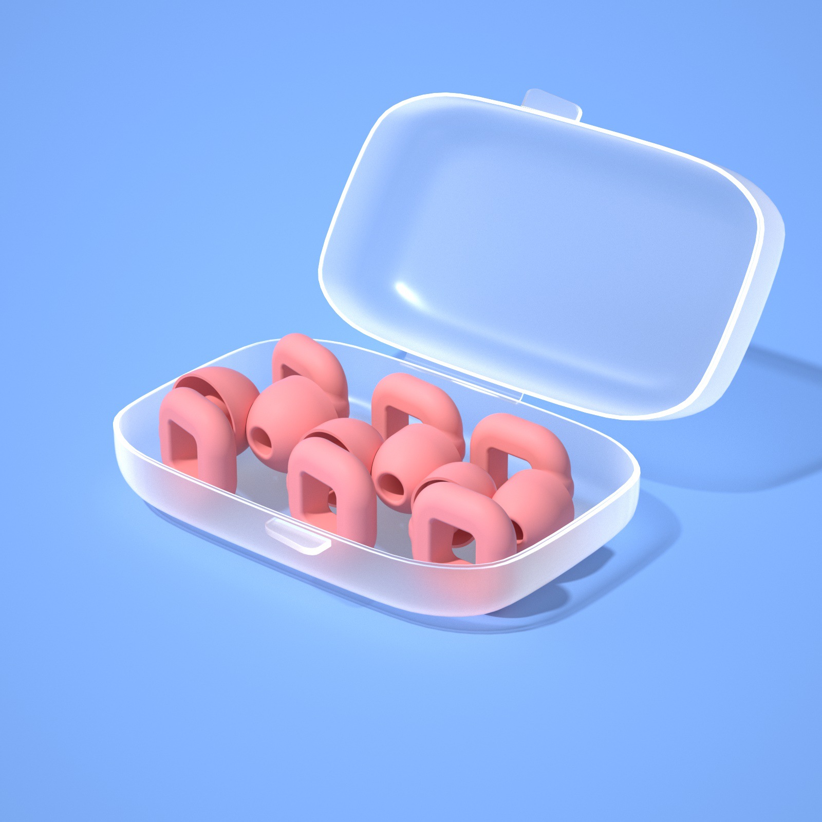 프라이빗 모델, 사각 원피스, 핑크 [대, 중, 소 3쌍] 마카롱 + 밀봉백 포장