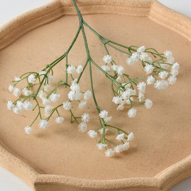 Simulación de 3 horquillas de mano de goma suave de novia mano de palo decoración de flores accesorios de fotografía de la sala de estar flores falsas flores artificiales transfronterizas