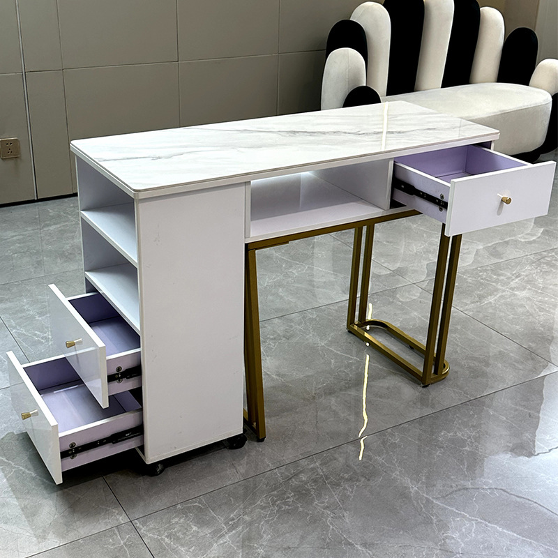Mesa y silla de manicuras de moda en línea, simple y económica, mesa de manicuras de estilo japonés, mesa de manicuras de doble persona