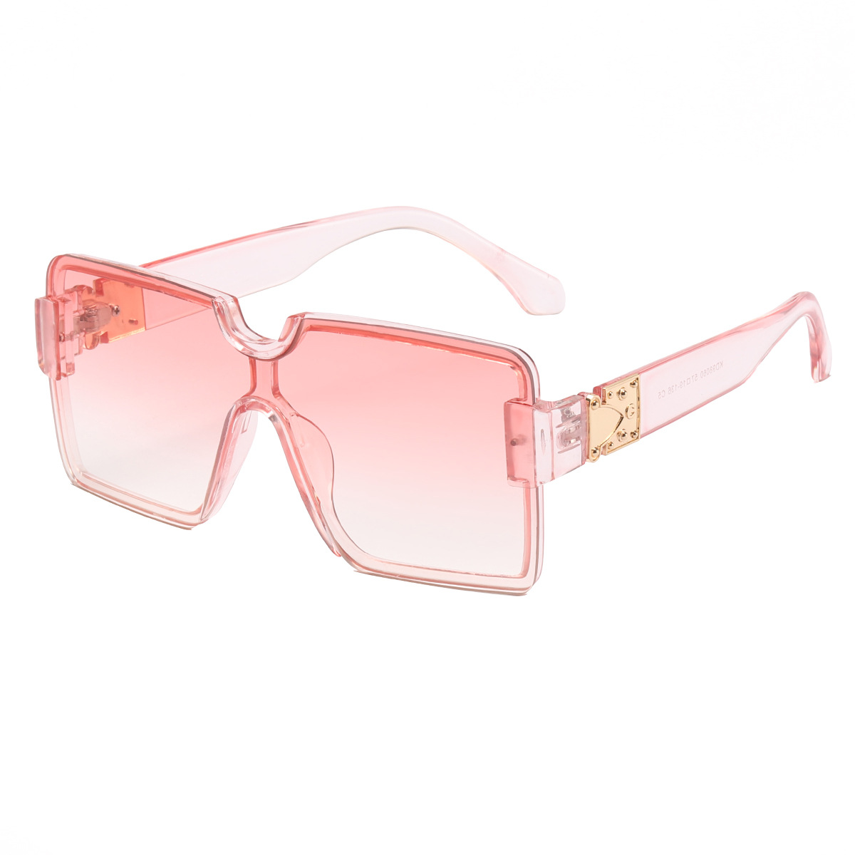 2022 nueva moda personalizada sin montura de una pieza gafas de sol cuadradas casual retro gafas de sol de tiro callejero 98060