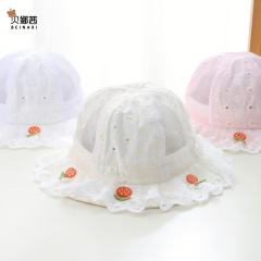嬰兒帽子夏季寶寶女遮陽帽嬰幼兒防曬帽漁夫帽網眼盆帽太陽帽新款