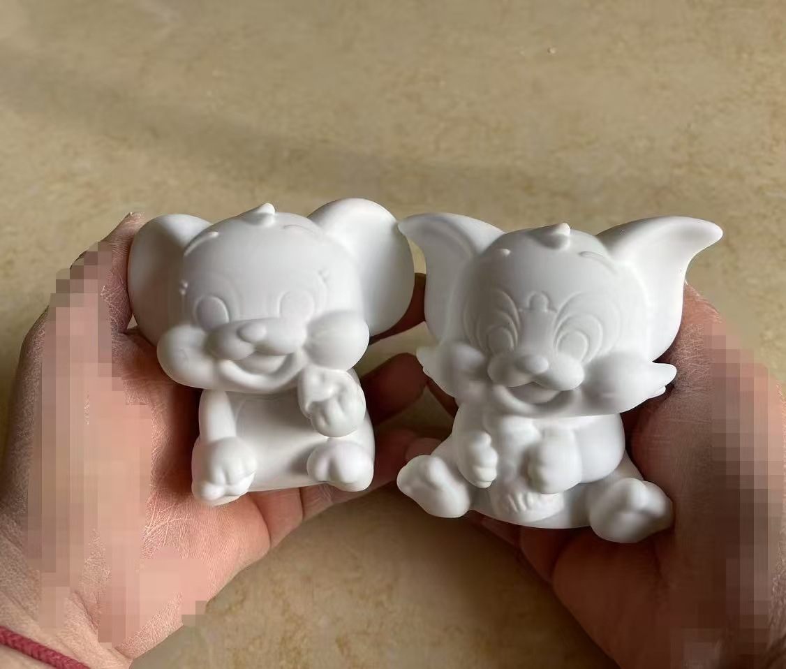 Frasco de Almacenamiento de Calabaza de Yeso en Blanco DIY para Pintar