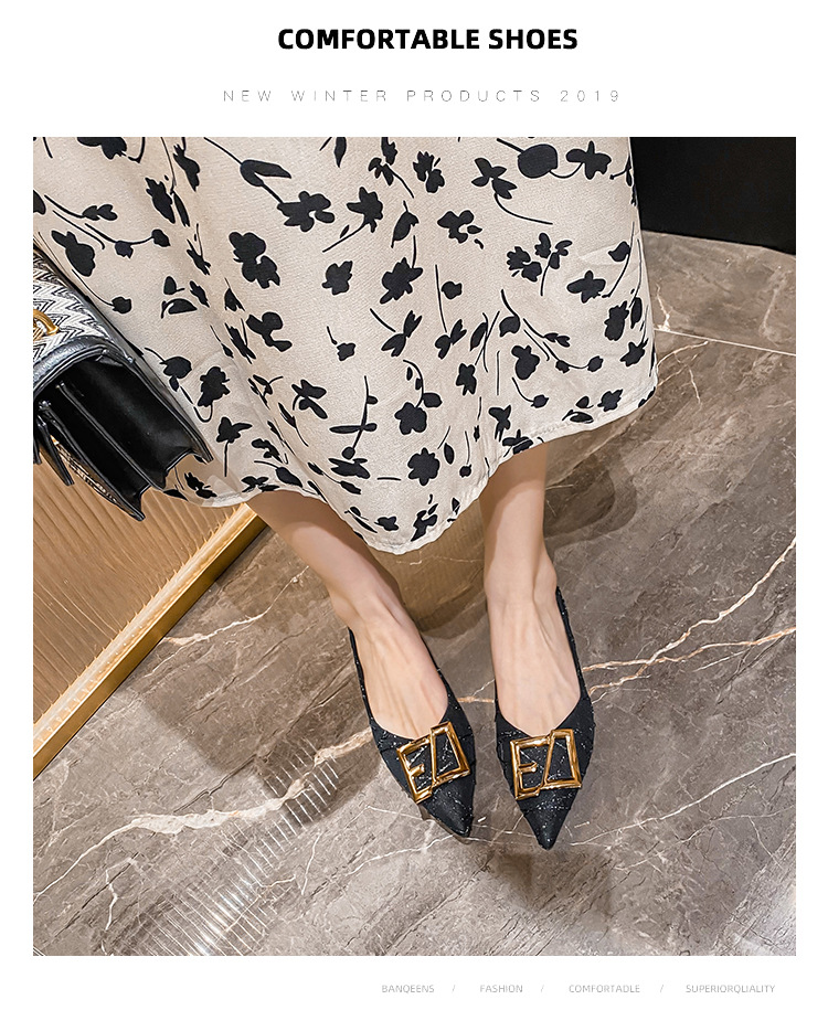 Spitze Einzelschuhe für Damen 2023 Frühling und Winter neue vielseitige Abendschuhe mit flachen Sohlen, Fee, große Damenschuhe_voghion.com