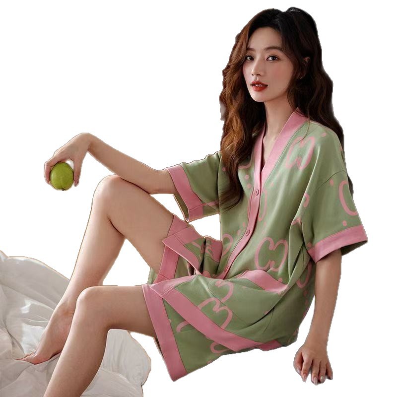 Pijama de mujer 2026 nueva linda caricatura damas de alto nivel sensación excelente cardigan damas set de ropa de casa de verano image 6