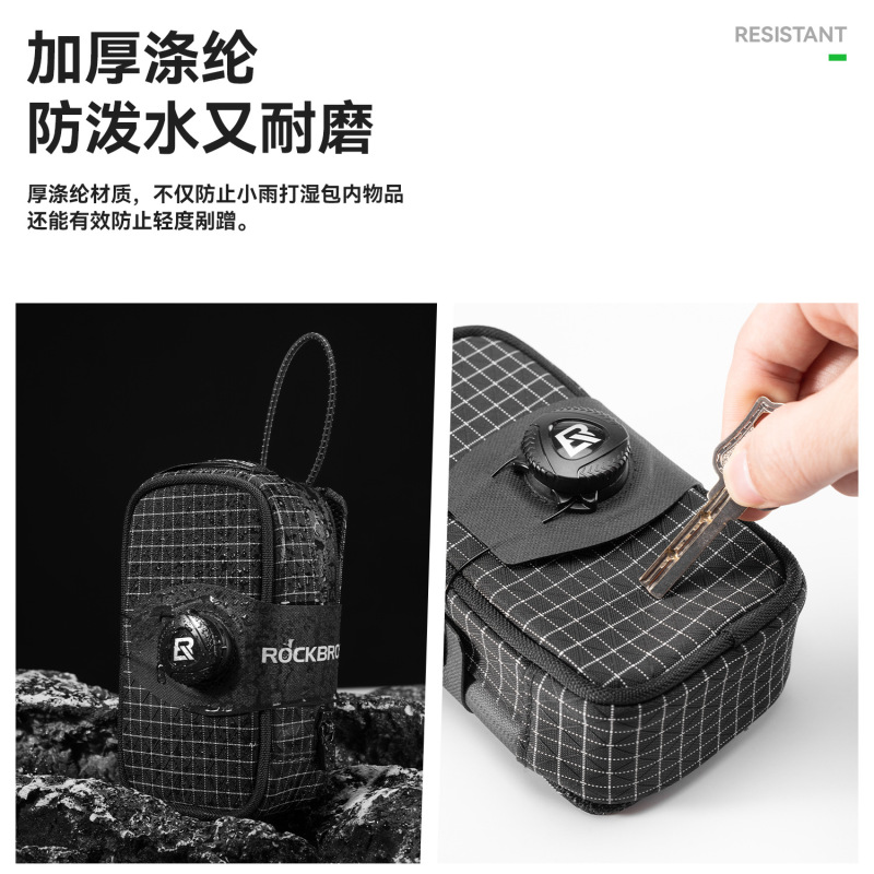 ロックブラザーズ自転車バッグロードバイザックコンパクトノブセルフロックポータブルシートポストサドルサイクリングウォーターボトルバッグ|undefined