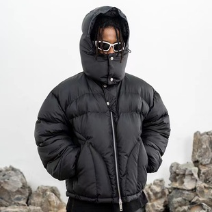 Zichi clothing club American high street functional style niche design hooded warm cotton-padded coat thickened casual cotton-padded coat