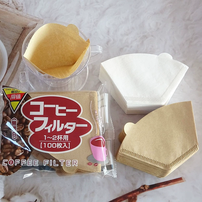 V60 фильтр чашка фильтровальная бумага веерная 102 кофейная фильтровальная бумага оригинальный цвет белый американский кофемашина фильтровальная бумага для ручной промывки фильтровальной бумаги