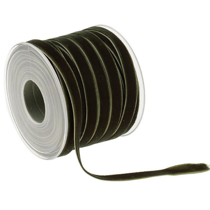 YZDIY 1cm banda de terciopelo unilateral ropa textil de nylon terciopelo correa de terciopelo collar cinta