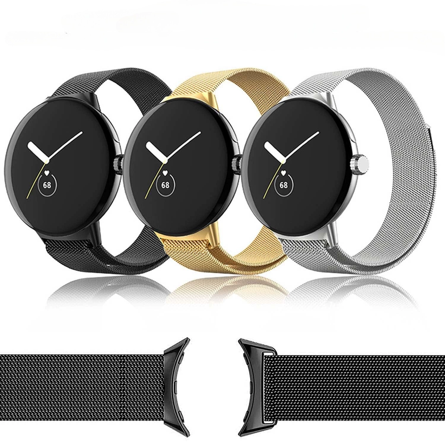 Подходит для Google Milan хороший ремешок Google Pixel Watch2 магнитный металлический ремешок из нержавеющей стали