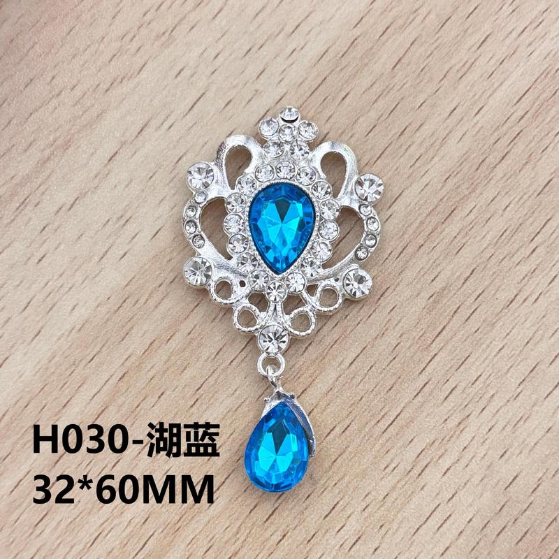 新しい合金水滴アクリルペンダントジュエリーアクセサリー平底ブローチアクセサリー DIY 衣類帽子アクセサリー|undefined