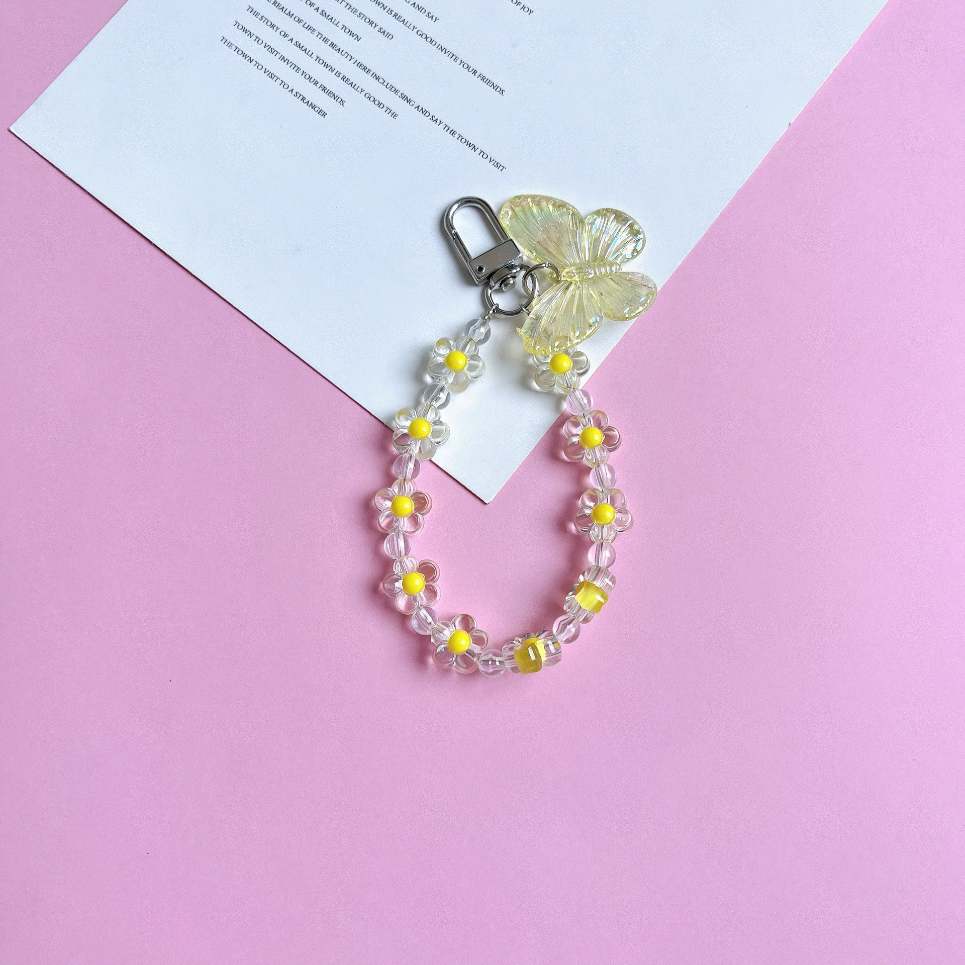 Mobile phone, small handheld strap, protective universal beaded bracelet handmade