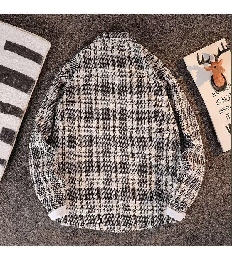 Veste chemise à carreaux pour femme style décontracté chic_voghion.com