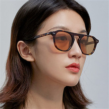 米钉两个点椭圆框复古太阳镜新款防紫外线遮阳街拍韩版时尚墨镜潮