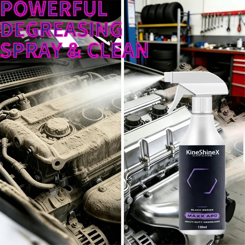 Kineshinex Heavy-Duty Multi-Purpose Degreaser Is Suitable for Interior and Exterior Surfaces, Wheel Hubs, Interior Carpets, and Engine Compartments