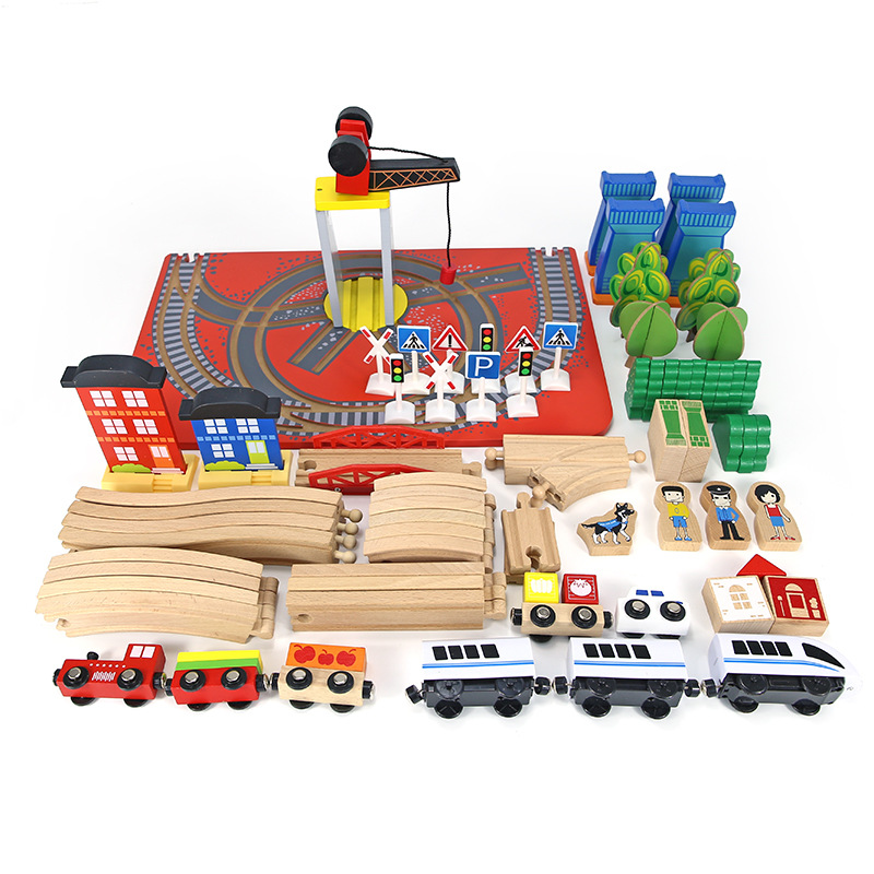 children's electric wooden train
