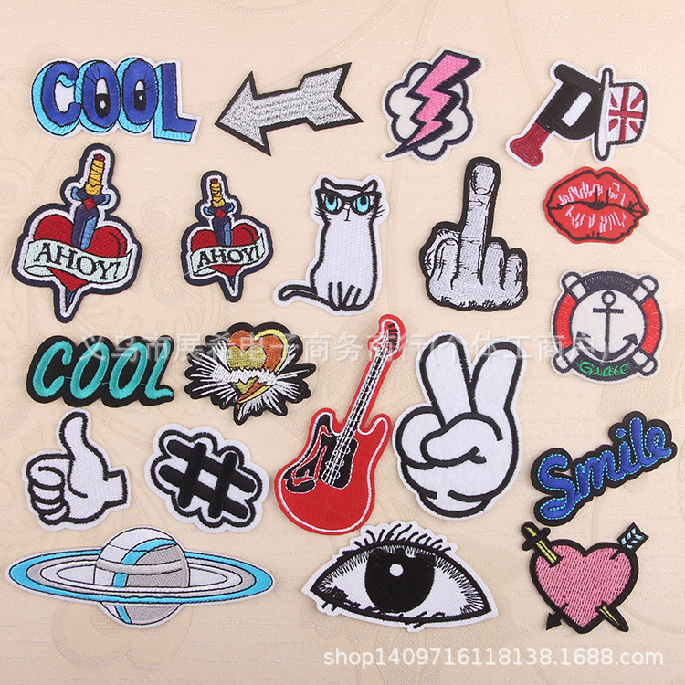 embroidery iron on patches clothes pants and other decorative clothing accessories adhesive backing