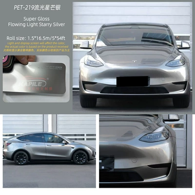 Auto Color Change Film – Color Changing Film - super-bright-metallic-streamer-star-silver-15217m
