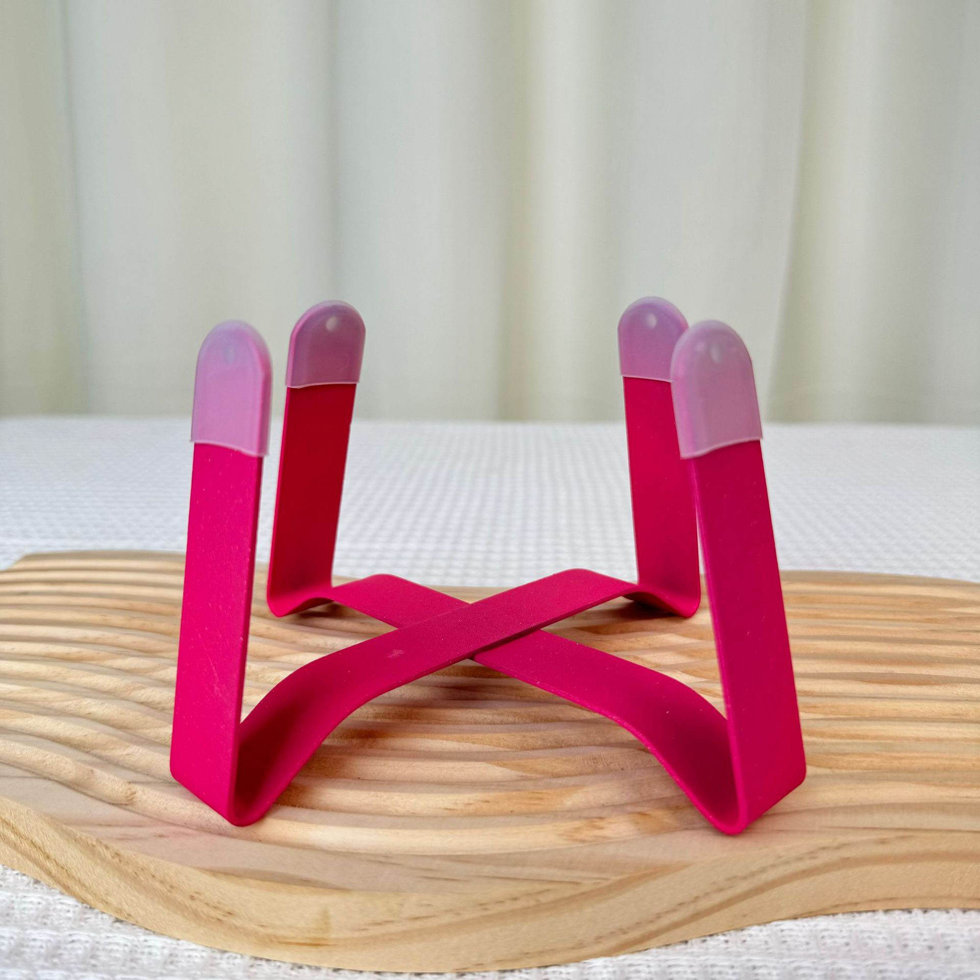 로즈 레드 9cm 높이 증가 철제 프레임 [미끄럼 방지 커버 포함]