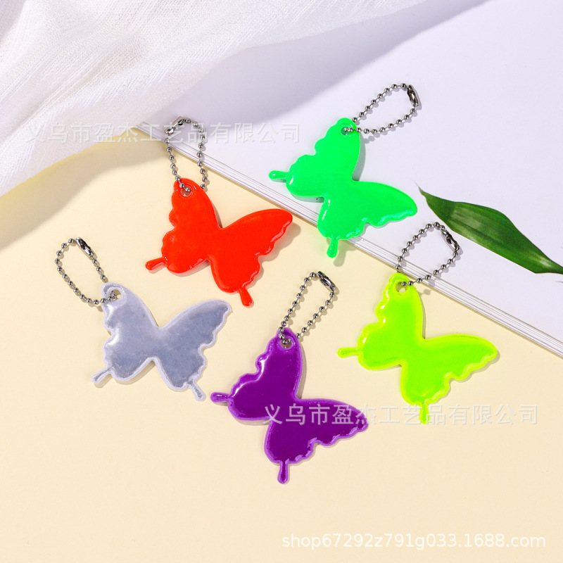 Mariposa reflector colgante de advertencia PVC al aire libre de noche mochila de advertencia de seguridad colgante mariposa de color