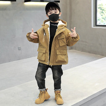 男童加绒棉袄儿童2025新款棉服加厚外套冬装潮范派克服时尚帅童装