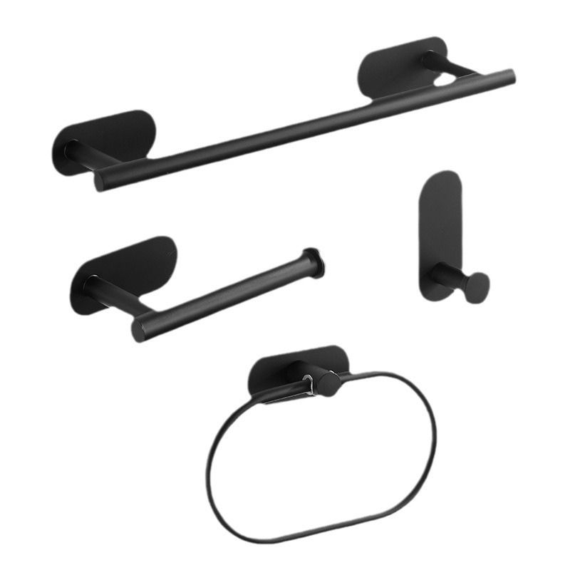 Barra de toalla de cocina sin perforar de plástico montada en la pared ropa sombrero inodoro estante de almacenamiento multifuncional