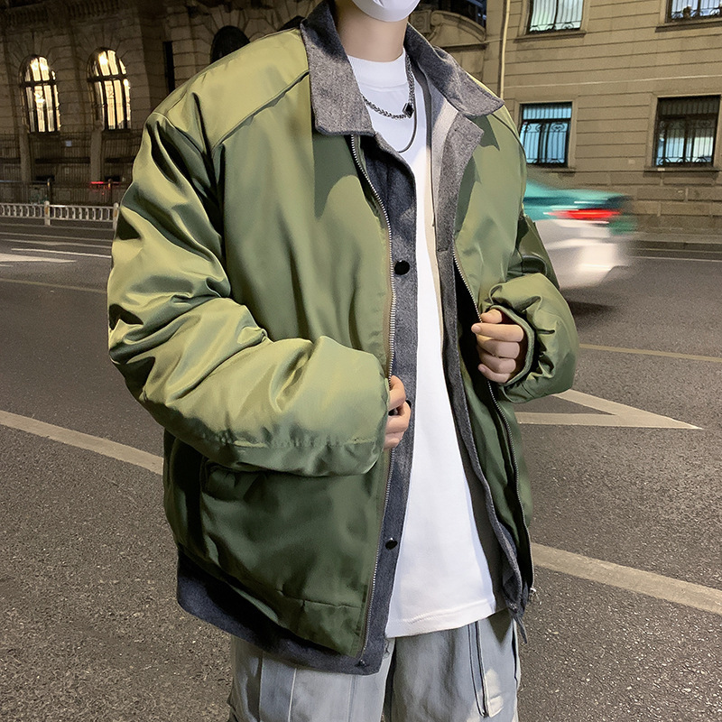 男装春秋季新款翻领夹克男士宽松飞行棒球服复合痞帅青年潮牌外套|undefined