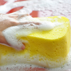 Car wash sponge 8-character large vacuum compressed cleaning sponge block car supplies beauty waxing high-density sponge wipe