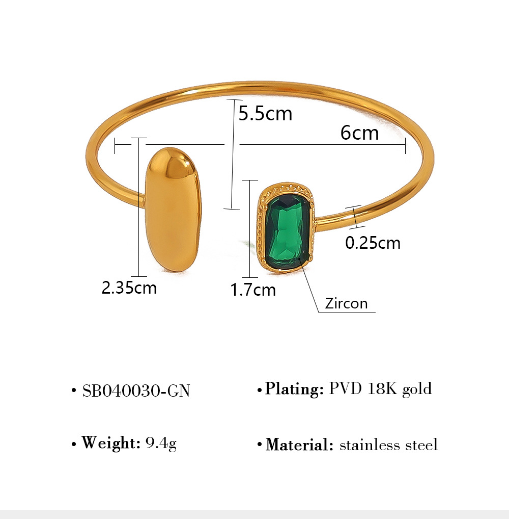 16g Weight PVD Coated Real Gold Plated Geometric Titanium Steel Vintage Style Classic Style Waterproof Non Tarnish Titanium Steel Bangle