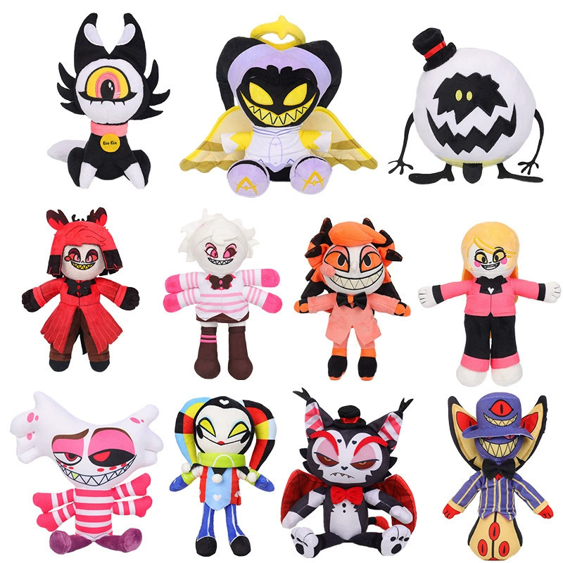[hazbin hotel 地狱客栈动漫系列 极恶老大客栈小丑毛绒玩具公仔]