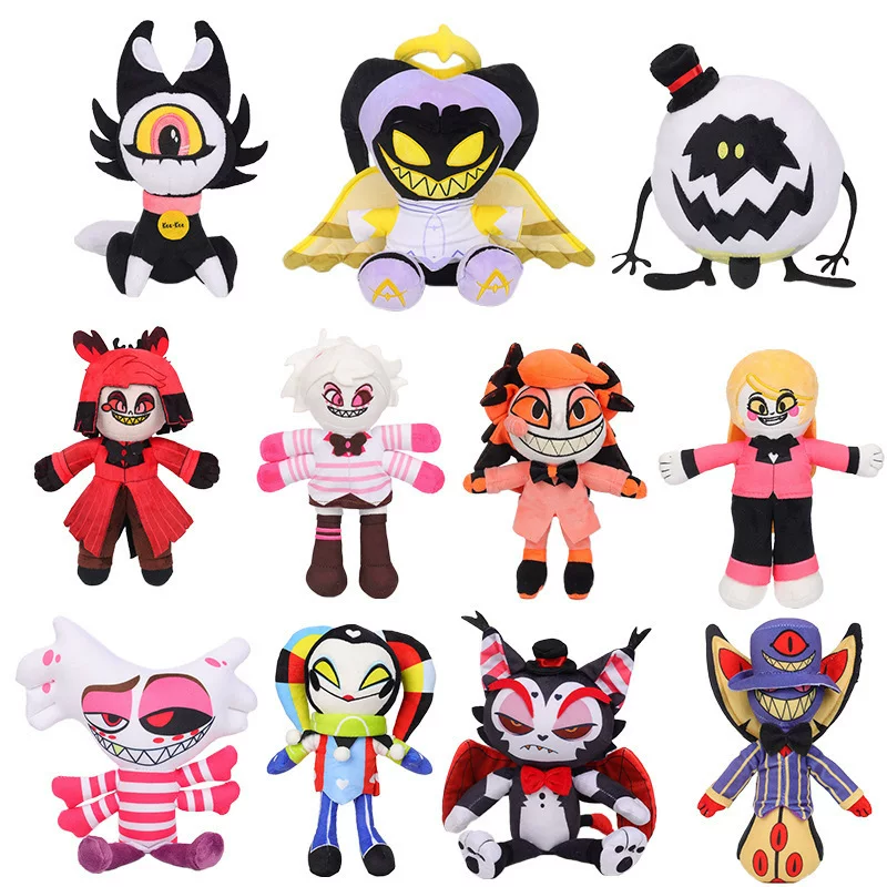 [hazbin hotel 地狱客栈动漫系列 极恶老大客栈小丑毛绒玩具公仔]