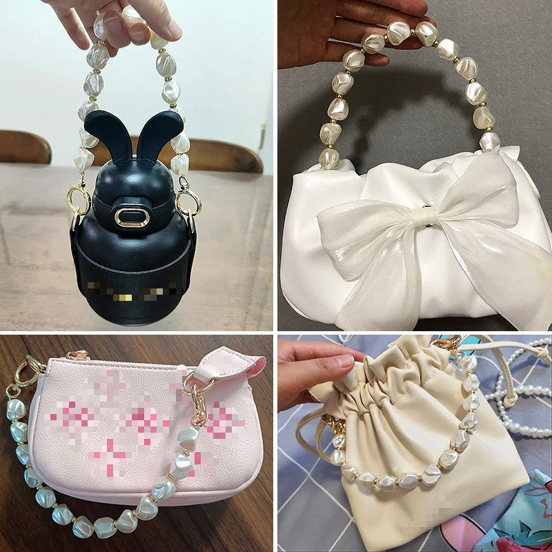 2023 Baroque Pearl Chain Handbag with Irregular Pearls, Mobile Phone Protective Case with Pearl Chain, Versatile