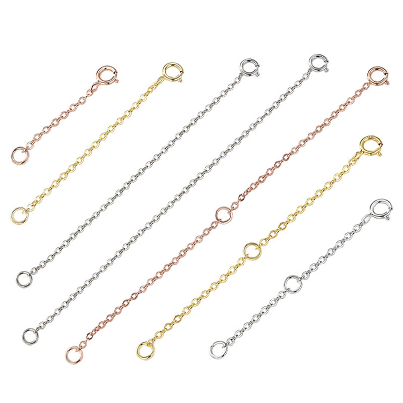 Copper-clad Iron Extension Chain Bracelet Lengthening Multicolor Accessories Tail Extension Buckle Growth Adjustment DIY
