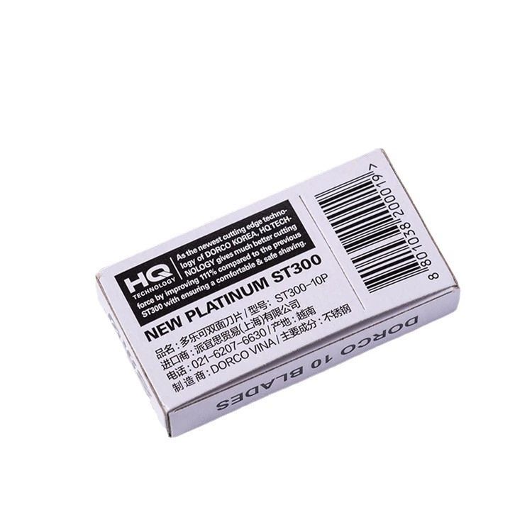Двусторонний стальной клинок, старомодная бритва, 100 штук