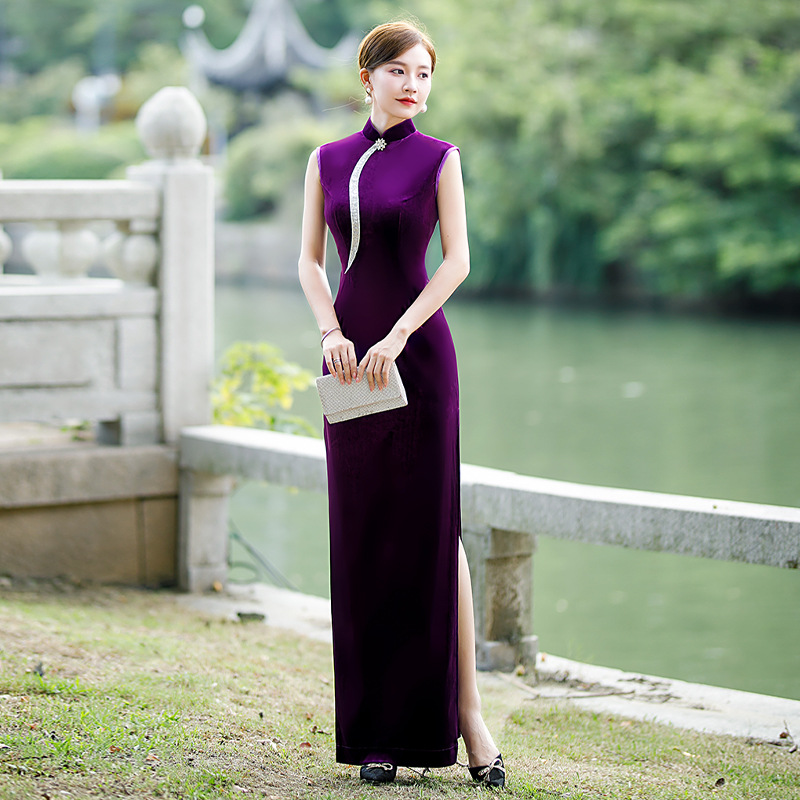Sleevless, purple
