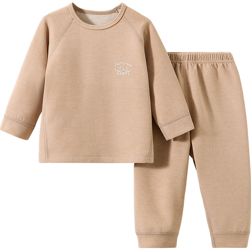 Paquete de ropa interior para bebés otoño y invierno para niños caliente base pijama dividido para niños y niñas abrigos de bebé pantalones de otoño