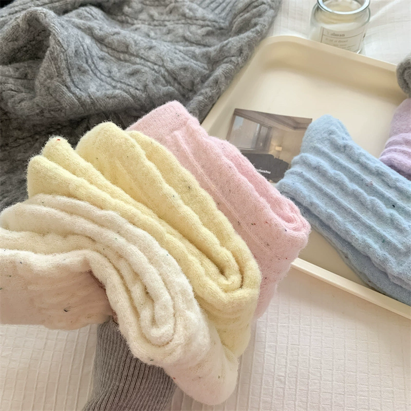 Бархатистые демисезонные тёплые мягкие колготки в стиле knee socks с повышенной толщиной, средняя длина