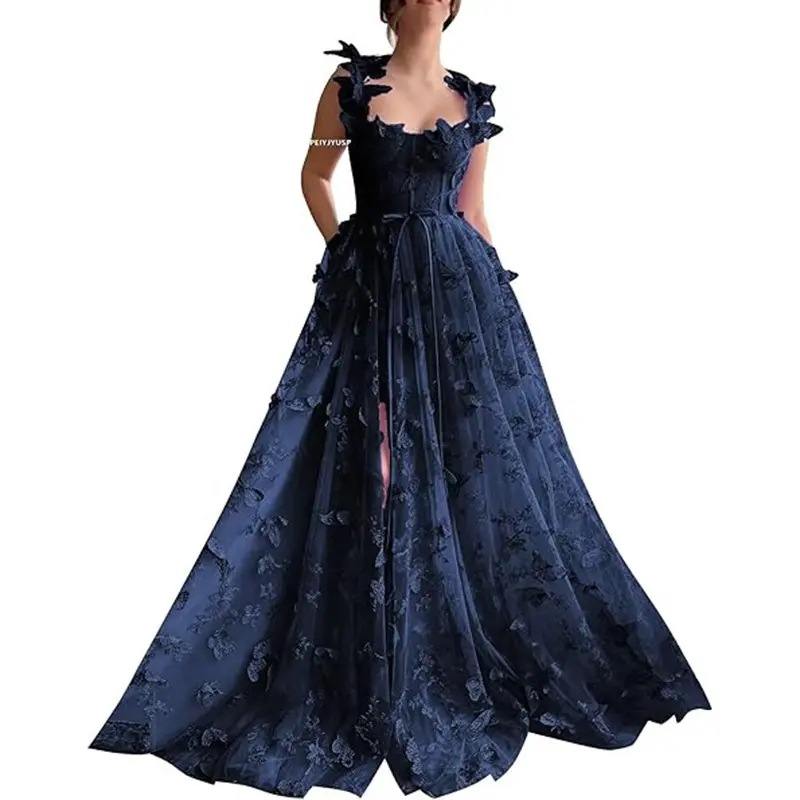 Europa y Estados Unidos vestido de fiesta mujer 2026 nuevo verde largo amazon elegante vestido de playa de encaje image 19