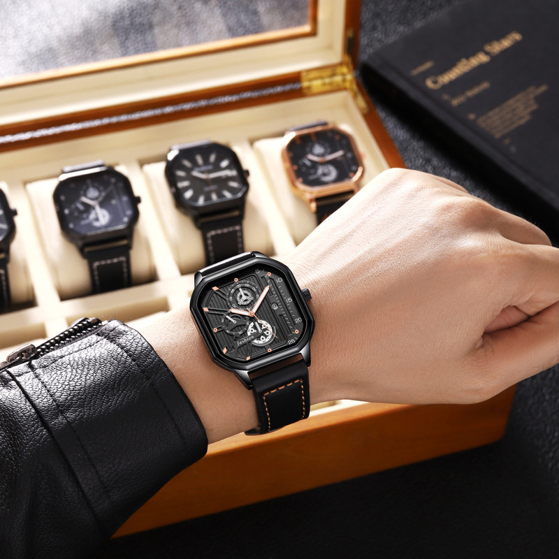 New Men's Watch Fully Automatic Non-Mechanical Watch Trendy Casual Watch Men's Waterproof Luminous Calendar Quartz Watch
