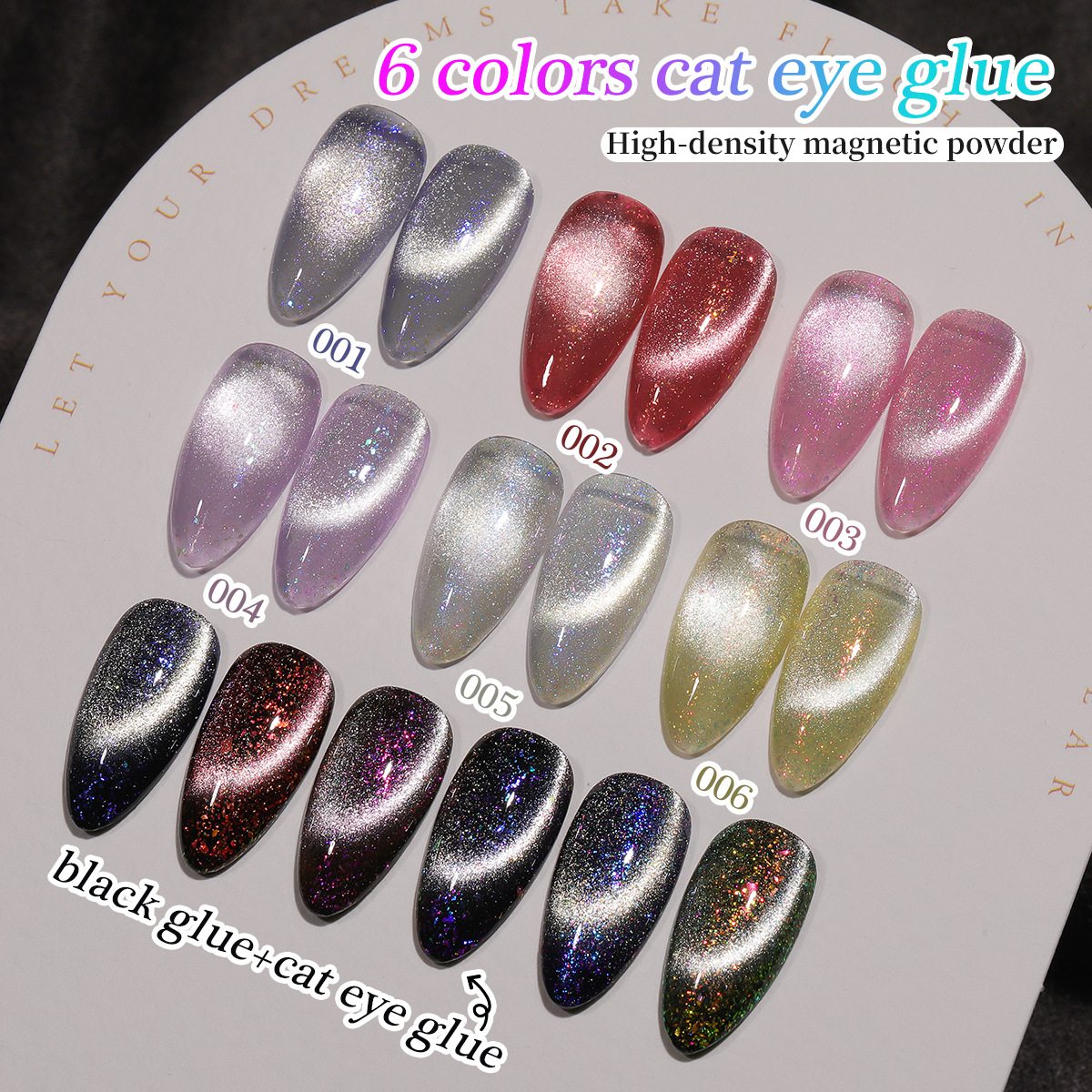 Galaxy Star Opal Eye Glue 2025 nuevo sueño de arena flotante aurora diamante rotura pegamento de ojos de gato image 4