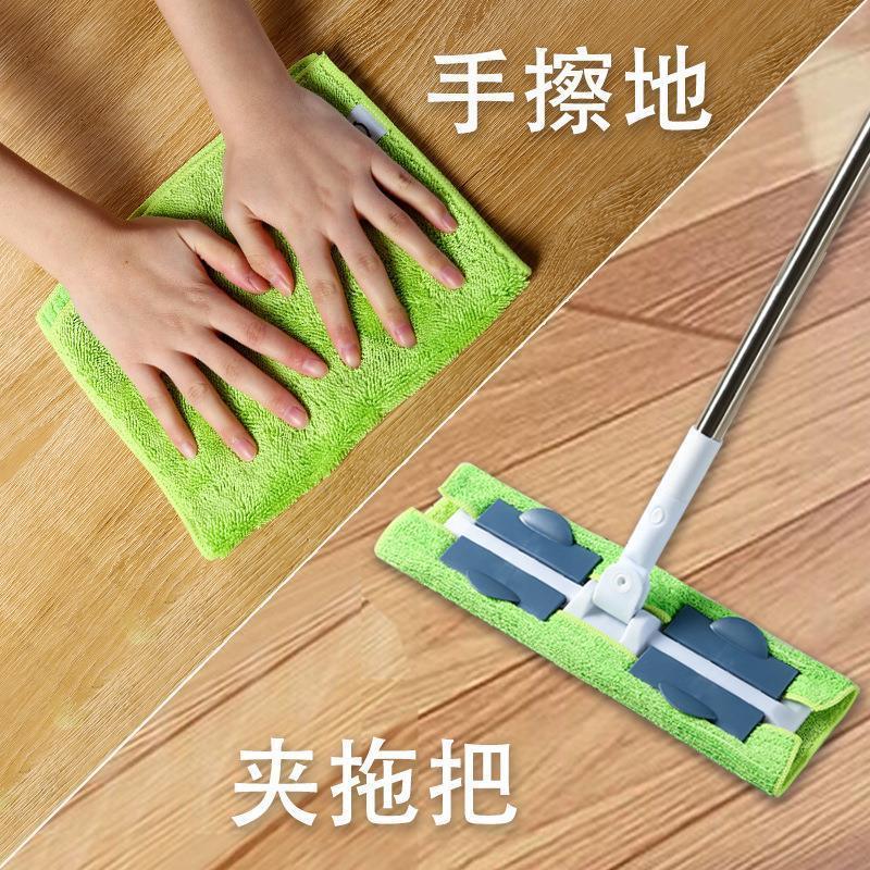 モップクロス、透かしなしフロアモップ、掃除用モップ、フラットモップ、交換用クロス、布クリップ、床拭き専用タオル|undefined