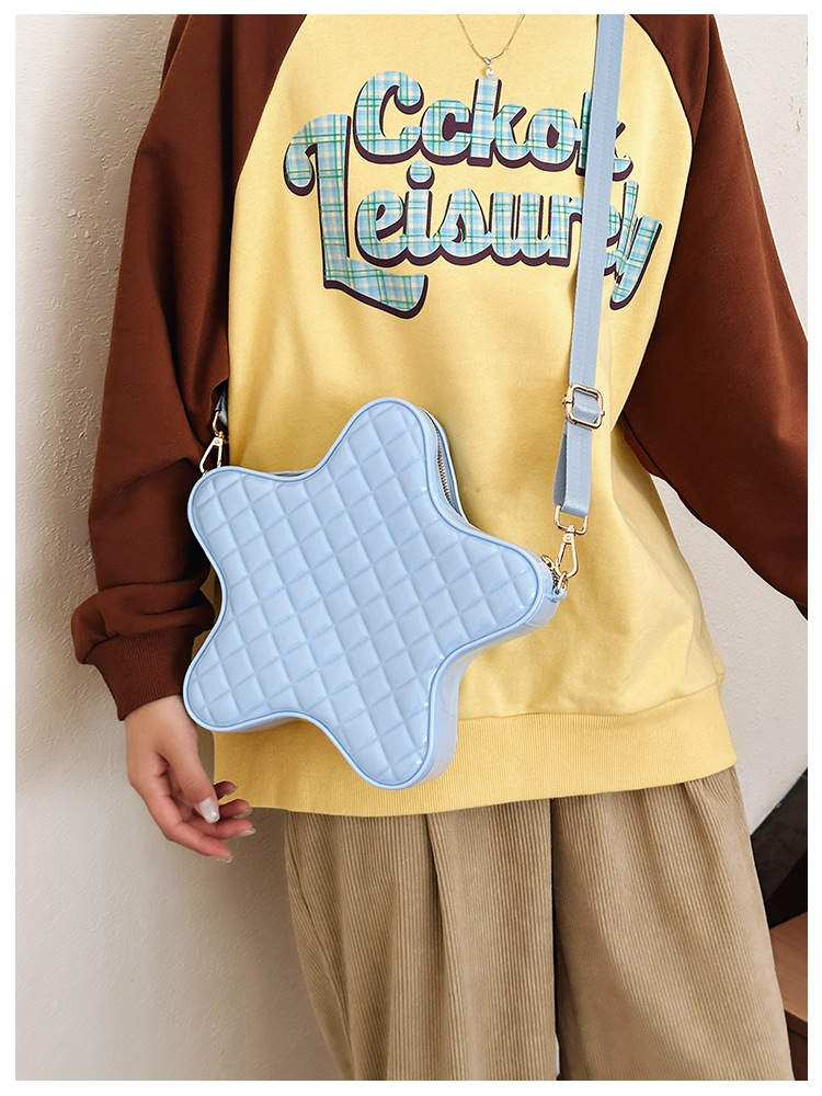 2025 New style fashionable star Backpack, diamond-shaped PVC jelly bag, fresh and sweet campus ladies' backpack undefined
