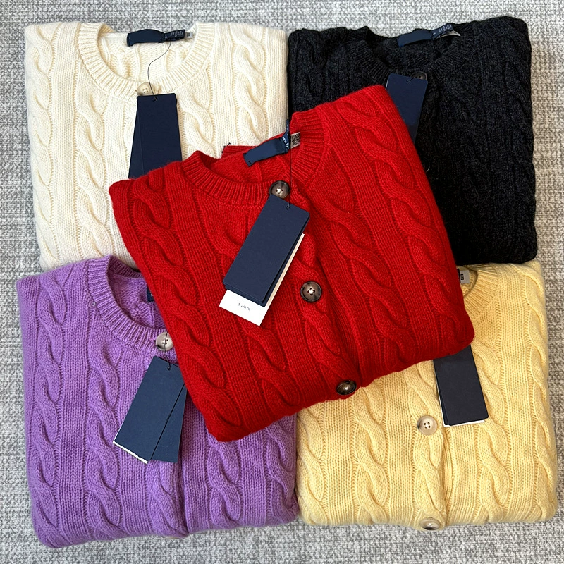 RL Laff [кардиган из 80% шерсти и 20% кашемира] женский трикотаж пони, новая модель 24 года, проверяемая!