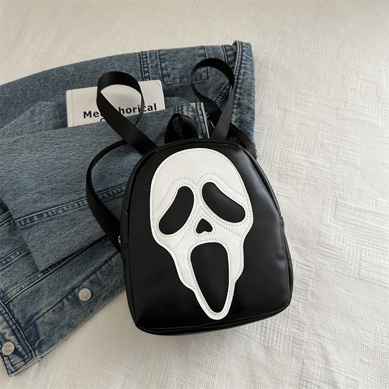 2024 nueva mochila de nicho de diseño de mujer oscuro personalidad mochila de calavera de moda versátil mochila