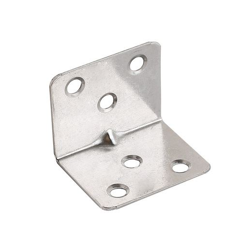 Thickened stainless steel corner bracket 6-hole right-angle shelf support partition film angle iron furniture connector manufacturer