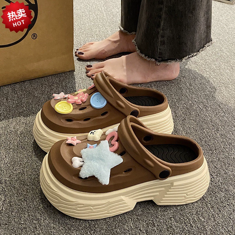 Новые увеличенные пещерные туфли летние девочки чувствуют допамин