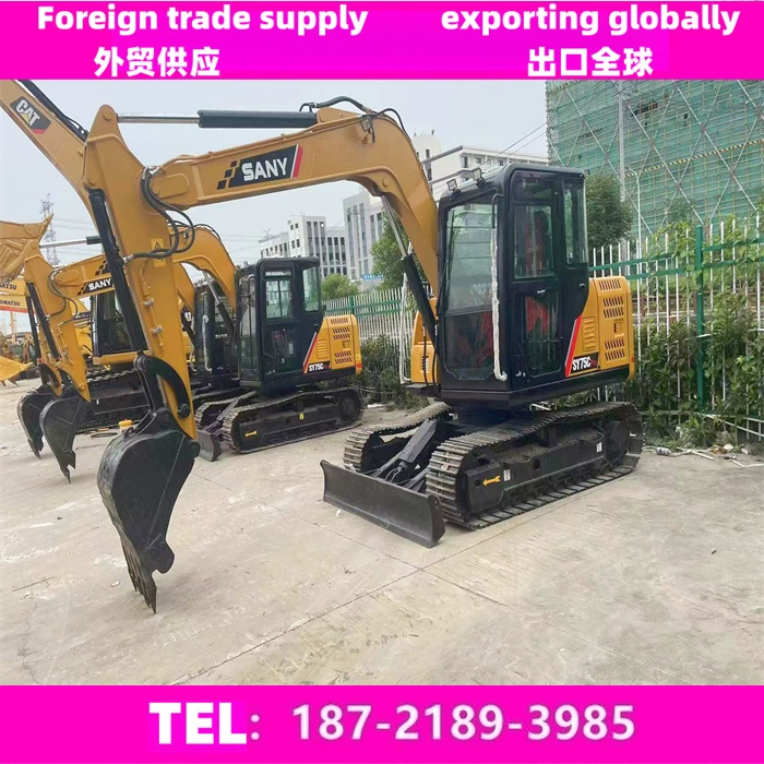 Прямые продажи с завода, бывшие в употреблении небольшой экскаватор SANY 7 тонн, экспорт внешней торговли, подержанный экскаватор SANY/SANY 75