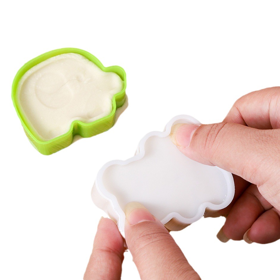 Cross-Border Bear Rice Ball Mold Three-Piece Set Cartoon Baby Rice Ball God Children's Lunch Sushi Mold Cookie Mold