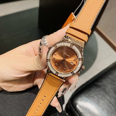 蒂米妮新款中性氣質霸氣大錶盤皮錶帶日曆女款運動女士手錶女氣質