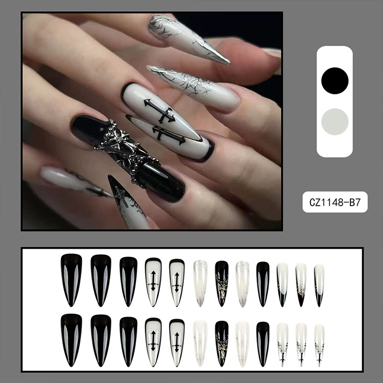 Cross-border uñas falsas uñas desgaste largo T-punto de la jalea del diamante del clavo del gel de uñas pieza de prensa al por mayor en las uñas