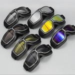 摩托车骑行镜哈雷风复古头盔护目镜防风沙电动车半盔头盔透气安全